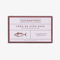 QUARENTENA - Lomo de Atún Rojo en Aceite de Oliva Virgen Extra, Producto Gourmet, 120g, Hecho en España